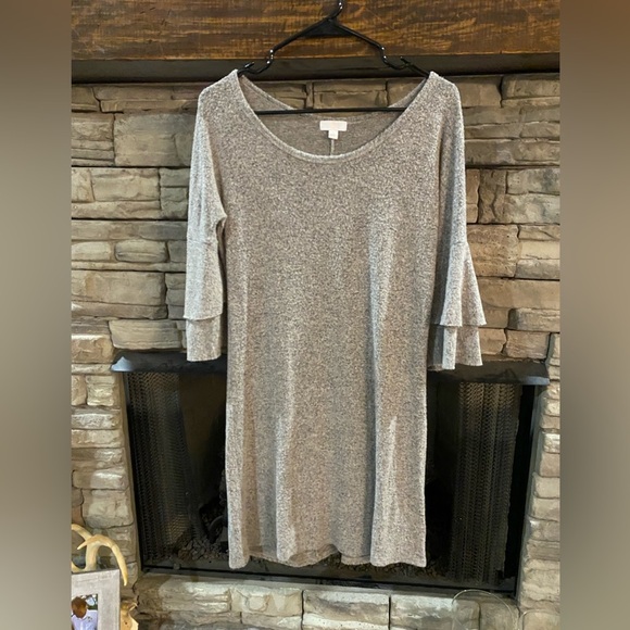 Flutter‎ Sleeves Soft dress in gray - Picture 1 of 4